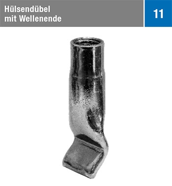 Hülsendübel - Gewindehülse mit Wellenende