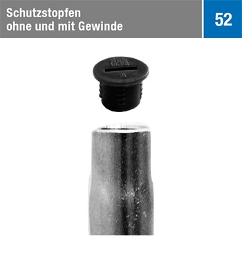 Schutzstopfen und Montagezubehör für Elementwände