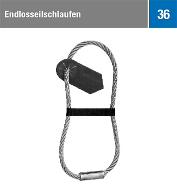 Transportanker aus endlos verpresstem Draht- oder Polypropylen-Seil Liste 36